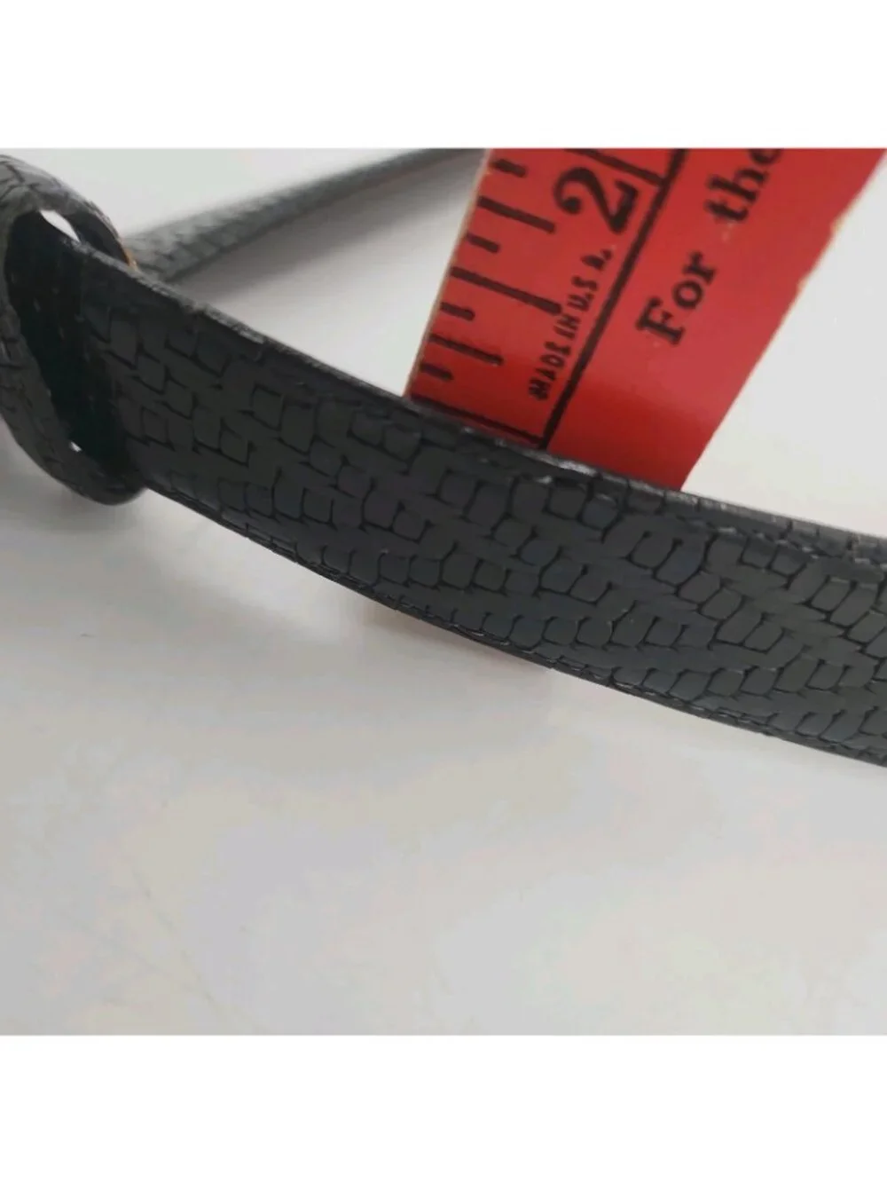 Eurometal Italian Mens Leather Belt 38 Black Made In Italy Brass Buckle 36-40